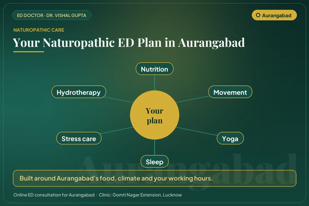 The six pillars of a naturopathic erectile dysfunction plan for men in Aurangabad