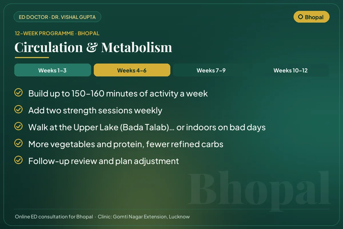Weeks 4–6 of the 12-week erectile dysfunction programme for Bhopal patients: circulation & metabolism