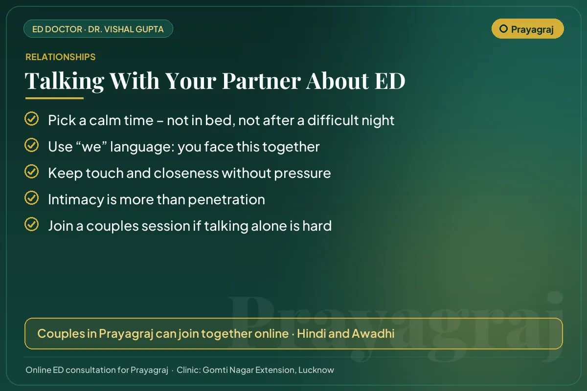 Five tips for couples in Prayagraj on talking openly about erectile dysfunction